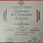 DIPLOMA CAMPIONE ITALIANO BUCK AND SONS ESCOBAR
